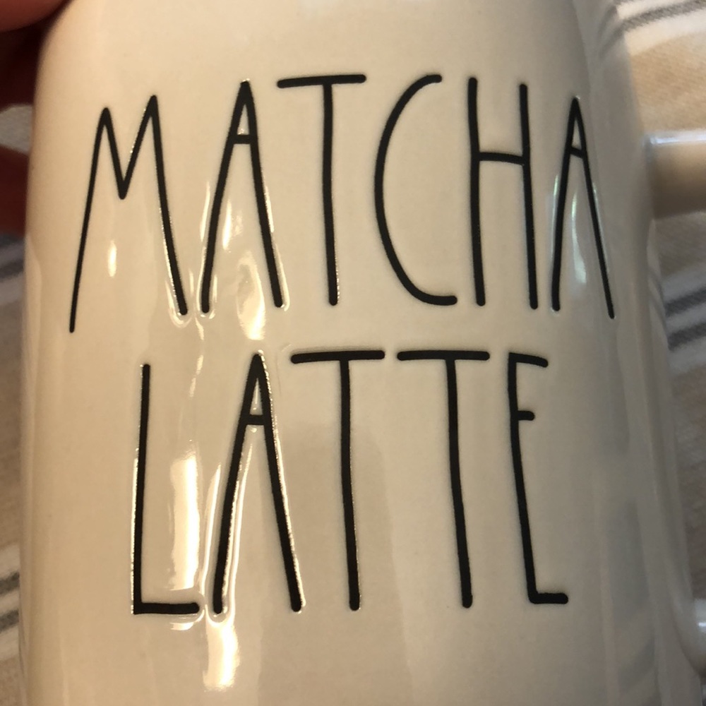 Rae Dunn Classic Black & White Oversized “Matcha Latte” Ceramic Coffee Mug - Picture 3 of 10